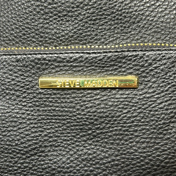 Steve Madden Black Leather Tote Bag - Picture 2 of 6